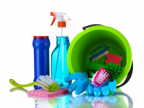 Professional move in cleaning in a bright empty living room