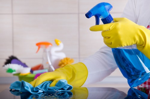 Professional upholstery cleaning in a modern living room